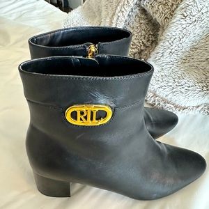 Worn once, size 9B Ralph Lauren black booties